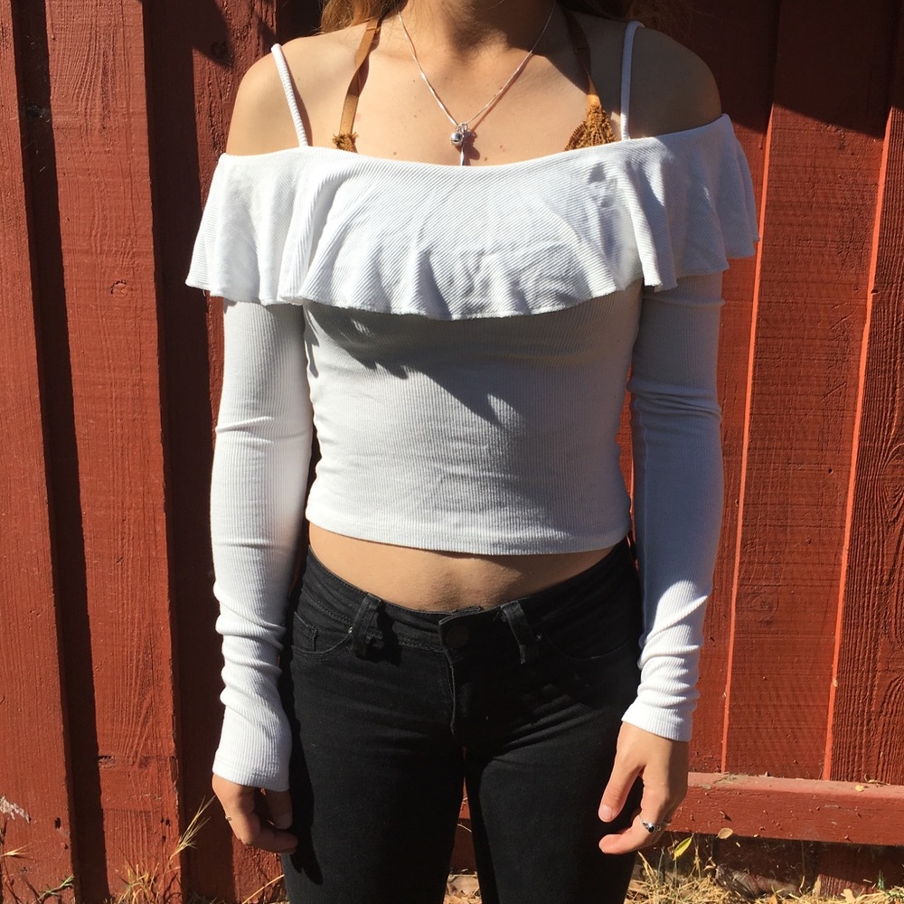 Off the Shoulder White Top
